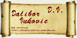 Dalibor Vuković vizit kartica